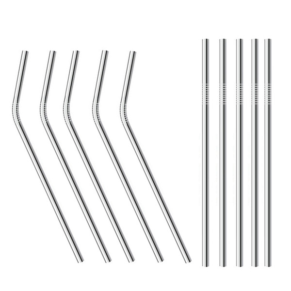 30oz Stainless Steel Straws Reusable Straws Straight Curved 304 Metal Straw Drinking Tool Different Size for Beer Fruit Juice Drink Straw