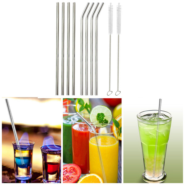 3Pcs/lot Stainless steel straws Reusable Drinking Straw,For Home Party Bar Accessories,birthday party decorations