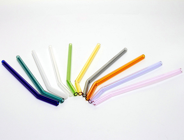 Multicolor Reusable Food Grade Color Drinking Bent Straws Home Bar Cup Wine Glass Straw Free Shipping