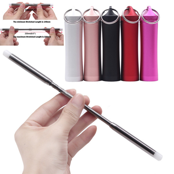 New Design Final Straw Calable Drinking Straws Telescopic Stainless Steel Straw Repeat with A Brush Removable Finalstraw