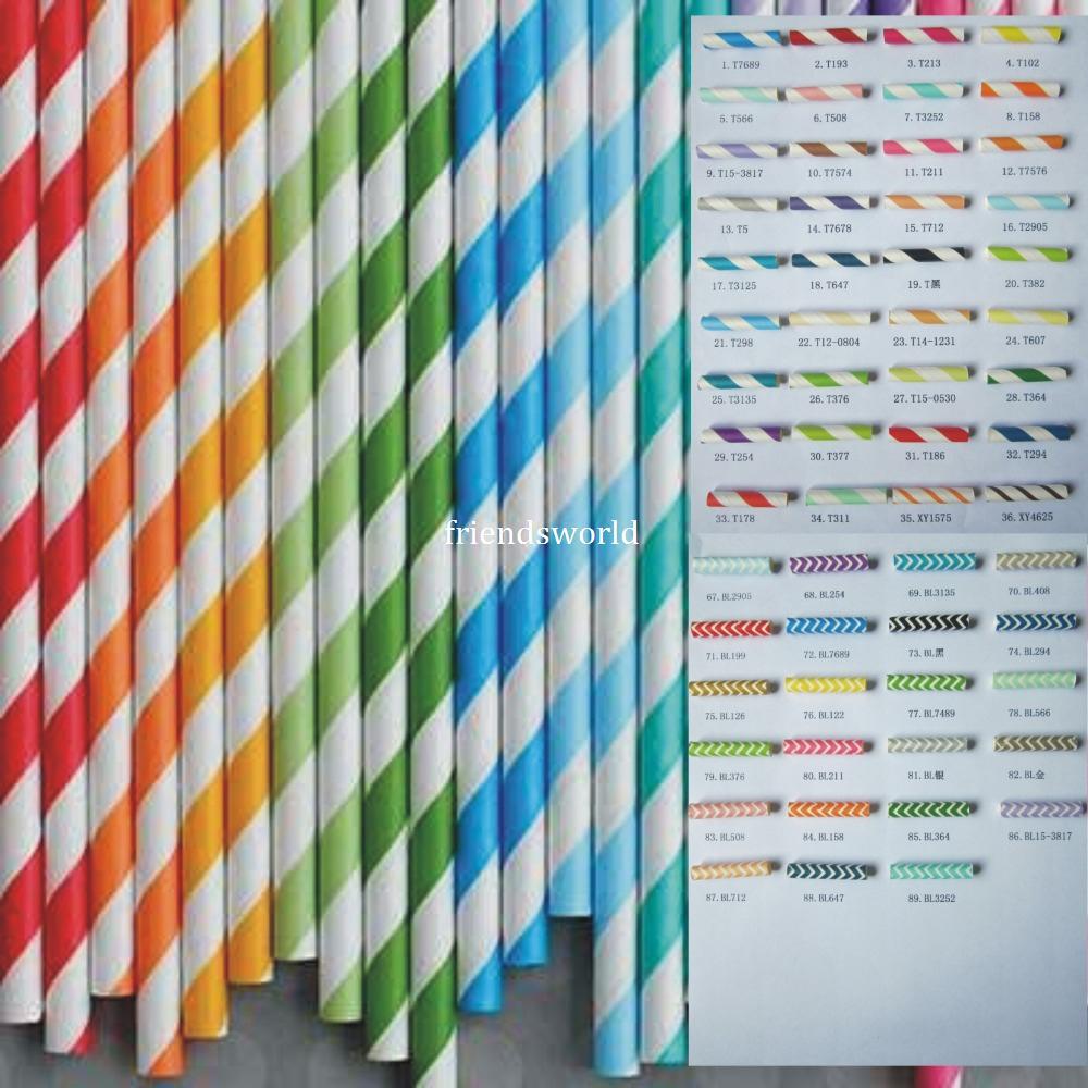 Via Fedex/EMS, Stripe Paper Drinking Straws Polka Dot Chevron Star For Party Decoration mixed Colors, 10000PCS