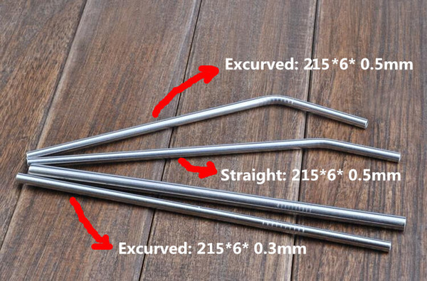 Metal Drinking Straws 60 pcs/lot Stainless Steel Straw Eco-friendly practical beer tool drinking straws for party Bar kitchen barware