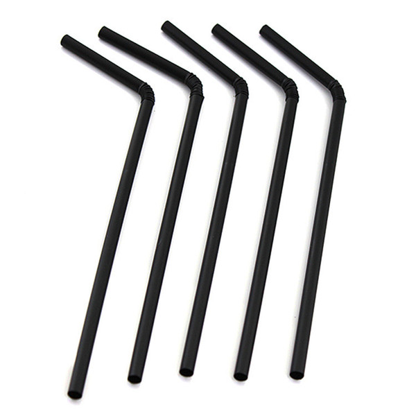 100PCS/Lot Black Straws PP Drinking Straws For Christmas/Birthday/Wedding Decorative Party Decoration Supplies Bar Straws