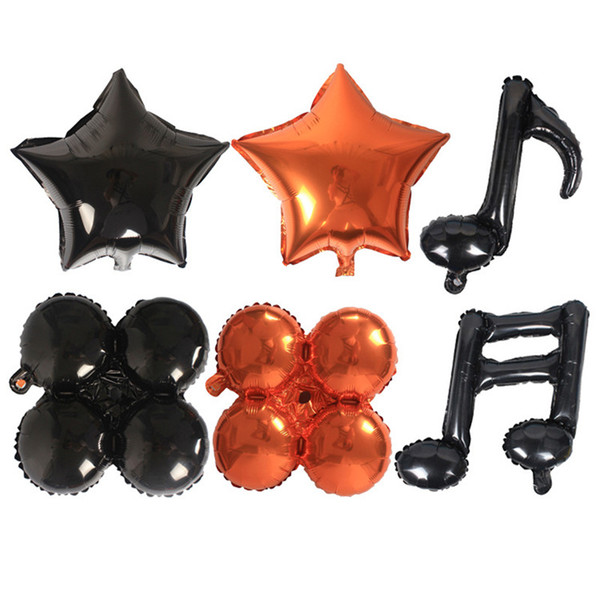 Halloween decorations 18 inch halloween balloons Black five-pointed star Aluminum balloons high quality Party Decoration Supplies wholesale