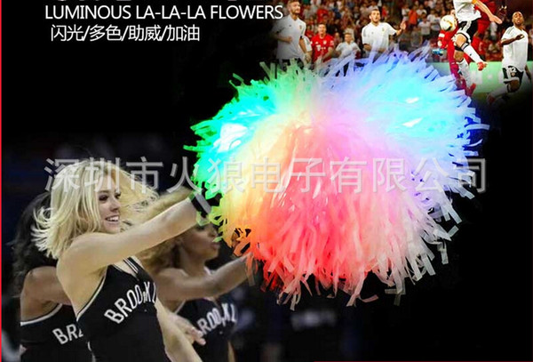 Free Shipping Game LED pompoms ( 20pcs/lot) Cheering pom pom High quality Cheerleading supplies Color can choose