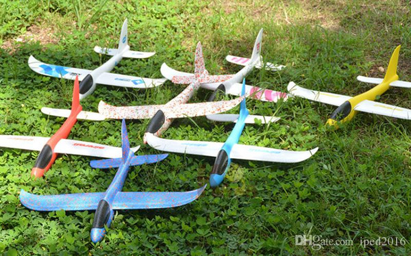 48cm LED EPP Throw The Plane Flying Toys Hand Launch Free Fly Glider Plane Hand throw the plane