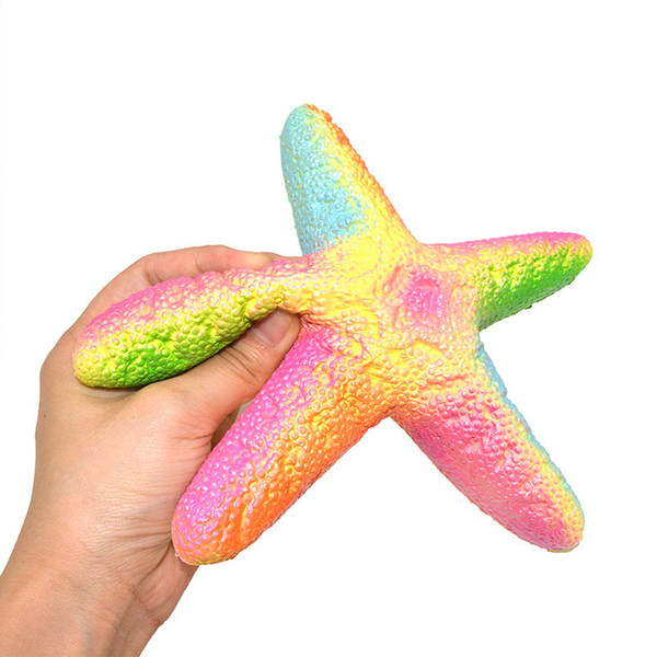 New 2017 Squishy Ocean Series Simulation Super slow rebound rainbow cartoon starfish fragrance education decompression toys