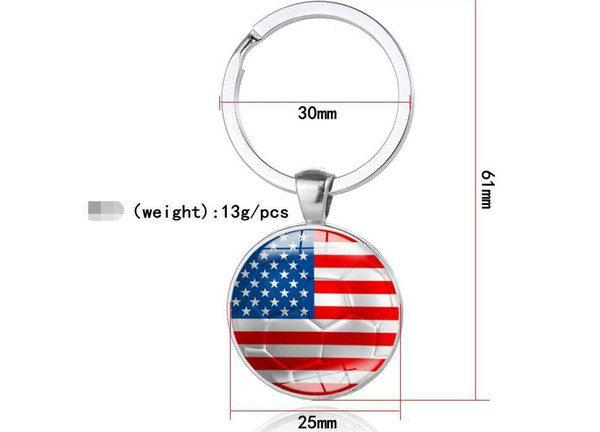 2018 Russia World Cup Football Keychain metal Keychain Key Chains Ring Gift for Footbal Fans