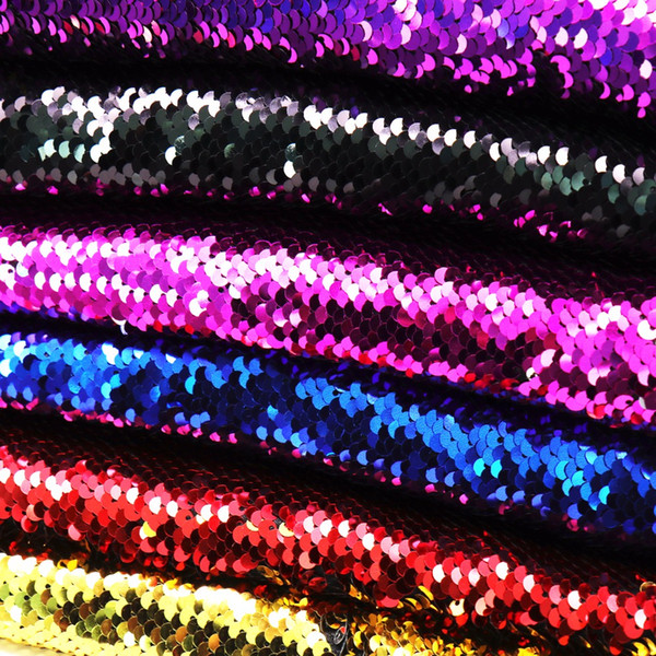 Reversible Mermaid Fish Scale Sequin Fabric Sparkly Paillette fabric For 
8000
Dress high Quality 130*50cm /Bikini/Cushion/Clothes