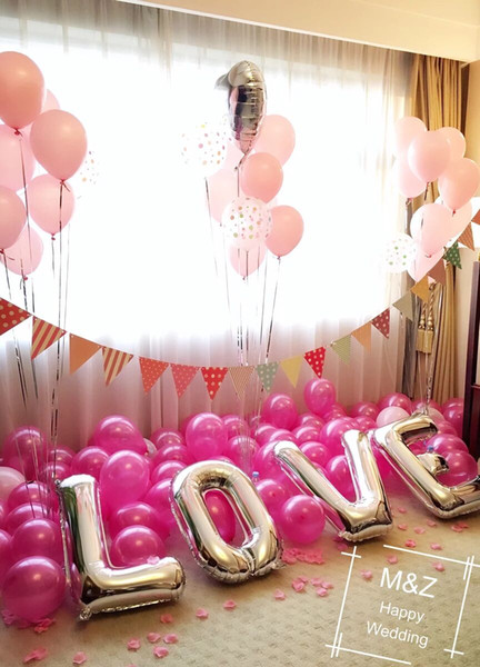 LOVE Letter Balloon Set Marry Decorative Letters Aluminum Foil Balloons Birthday Party Balloon Anniversary Wedding Decoration Balloons