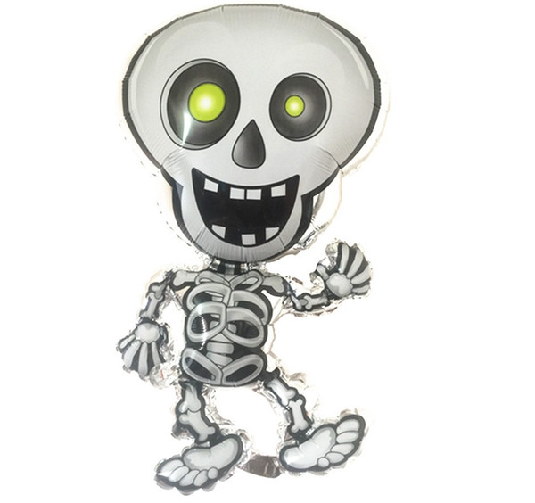 Novelty 55*90cm Skull Head Halloween Foil Balloons Funny Skull Halloween Decorations Balloons Party Balloon Kids toys supplies