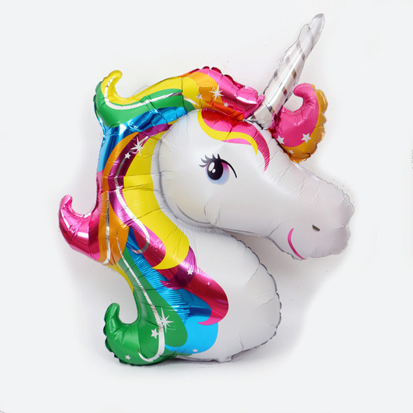 New 39inch Cartoon Unicorn Balloon Aluminum Foil Balloons for Birthday Party inflatable balls Decoration Anagram Rainbow Gift