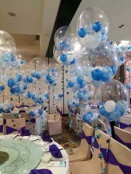 Novelty Wedding Decorations Balloons Transparent bubble Foil balloons 18 inches Home decorations Wth High Quality Party supplies