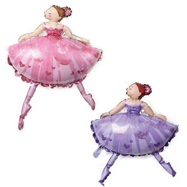 Ballet Dancing Girl Foil Balloons Classic Large Size balloons Wedding Decoration Birthday Party Decorations Kids Toys Baby Girl 110cm