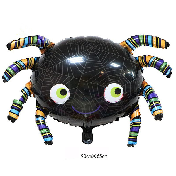 New Halloween Spider Balloons 90*65CM Halloween Decorations Pumpkin Foil Balloons Inflatable Toys Bat Globos Halloween Party Supplies