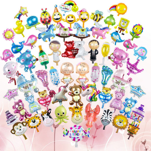 Quality Balloon Lion monkey zebra deer cow elephant pig Unicorn Head Foil Balloon Animal Air theme birthday party Xmas Christmas Kids toys