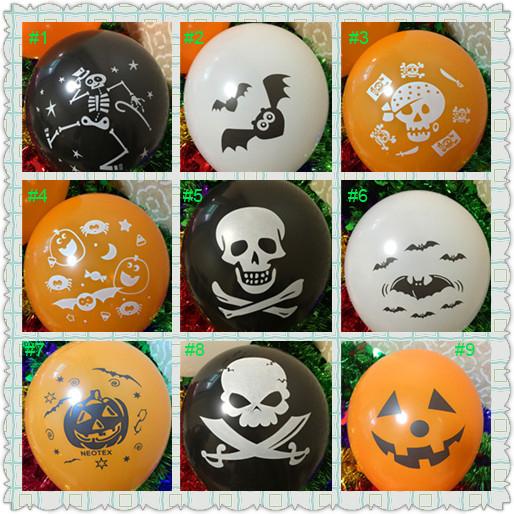 Top Halloween balloons 12 Inch 2.8g 100pcs/bag Halloween balloons Latex Kids Balloon Toys Party Decorative Pet Balloon Toys Kinds of Styles