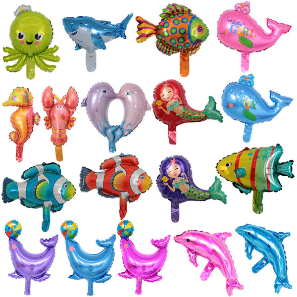 Fish Foil Balloons 30*40CM Inflatable Toys Sea World Party Balloon Birthday Party Decorations Kids Wedding Decor Event Party Supplies