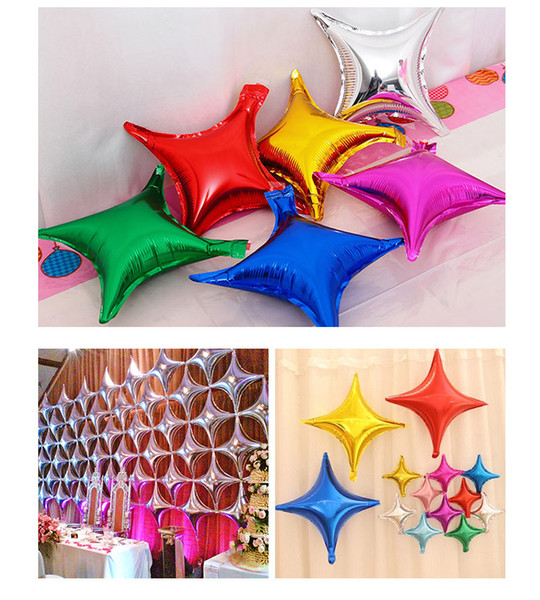 Novelty Party Balloon Light Water Droplets Balloons Aluminum film Star Ball market annual bar decorate Christmas star condole top explosion