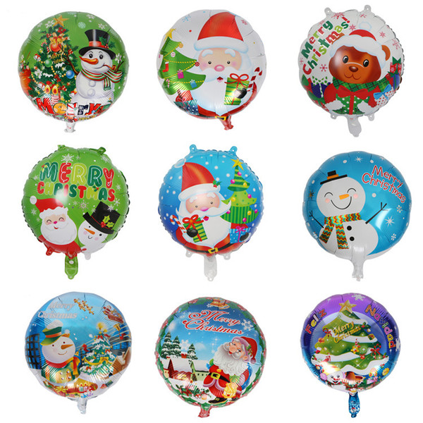 Wholesale Christmas Balloon Toy for children aluminum balloons 45CM party decoration Christmas snowman&Santa Claus Balloons At Stock