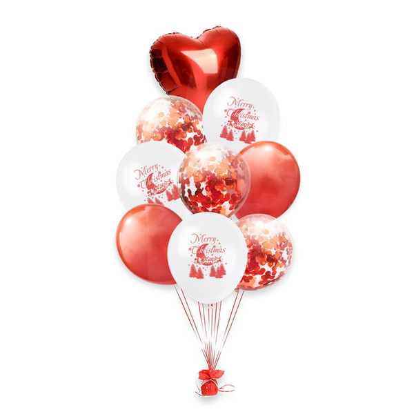 9pcs/set Balloon Christmas Decorations 12 inch Latex Cartoon Balloon Kits Party Wedding Birthday Party Supplies Kids Toys Express shipping