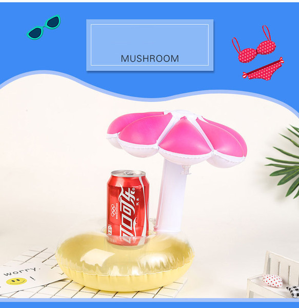 INS new design Inflatable Drink Cup Holders Mini Flamingo Christmas Wedding Birthday Party Supply Swimming Pool Toys