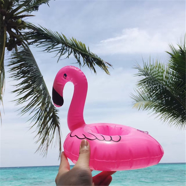 INS New arrivel Inflatable Drink Cup Holders Mini Flamingo Christmas Wedding Birthday Party Supply Swimming Pool Toys