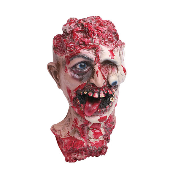 Halloween Horror Vampire Adult Zombie Head Party Costume Screaming Corpse Head Ornament for Halloween Party Decoration