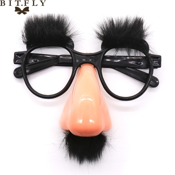 New Stylish Lovely Funny Foolish Nerd Halloween Black Old Man Glasses Eyebrow Nose with Mustache Costume Party decoration suppli