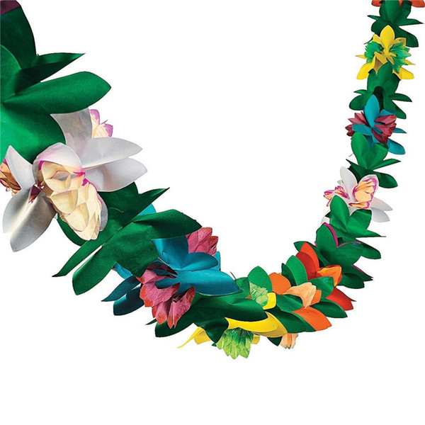 Hawaii 3 Meters Colorful Paper Flowers Hawaii Beach Party Bachelorette Party Wedding Decorations Birthday Party Decorations Kids