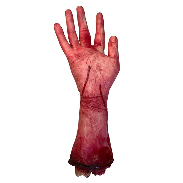 1pcs Hallowen Broken Foot Handmaded Decorative Scary Creative Blood Broken Hand Severed Bloody Hand for Halloween Party Men