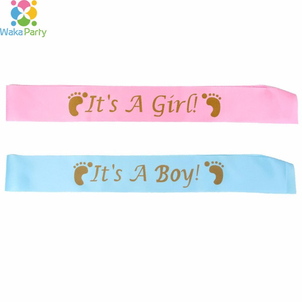 It's A Boy Sash It's A Girl Sash Baby Shower Party Decoration Favor Gifts Pink Blue