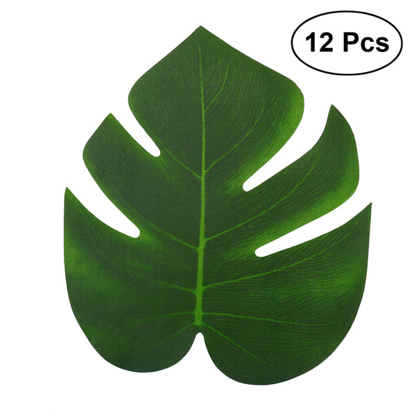 2-12pcs Artificial Tropical Palm Leaves Simulation Leaf For Hawaiian Luau Party Jungle Beach Theme Party Decorations