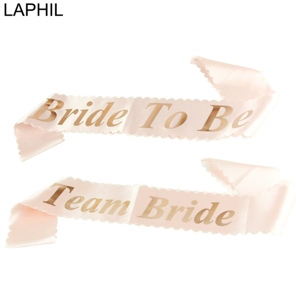 LAPHIL Rose Gold Team Bride To Be Satin Sash Wedding Decor Bridal Shower Sash Bachelorette Party Decorations Hen Party Supplies