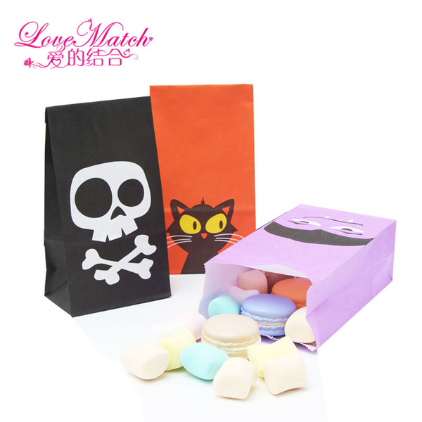 Love Match 30Pcs/lot Cute Halloween Candy Trick Or Treat Bags Halloween Gift Bags For Kids Event Party Decorations(3 Design)