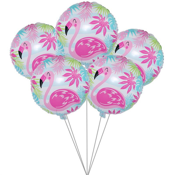 5pcs Hawaii Flamingo Party Foil Balloon Wedding Decorations Birthday Party Diy Decorations Kids Baloon Baby Shower Event Party