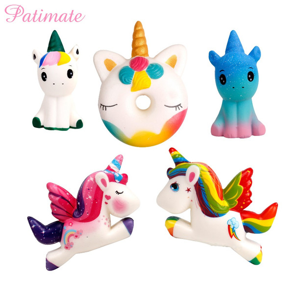 PATIMATE Unicorn Toy Squishy Slow Boost Unicorn Birthday Party Decoration Favor Supplies Christmas Decoration For Home Xmas Gift