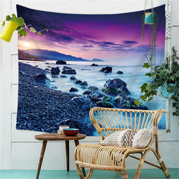 Horse Beach Tapestry Background Elephants Walk Alone Home Cloth Beach Towel Living Room Decoration Wall decoration ECO Friendly