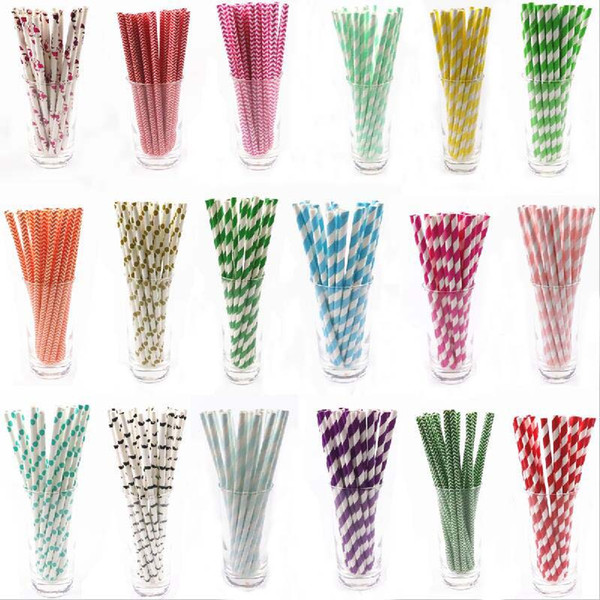 6 lot Paper Drinking Straws paper Party Paper Straws happy birthday party decoraiton birthday party decorations Freeshipping