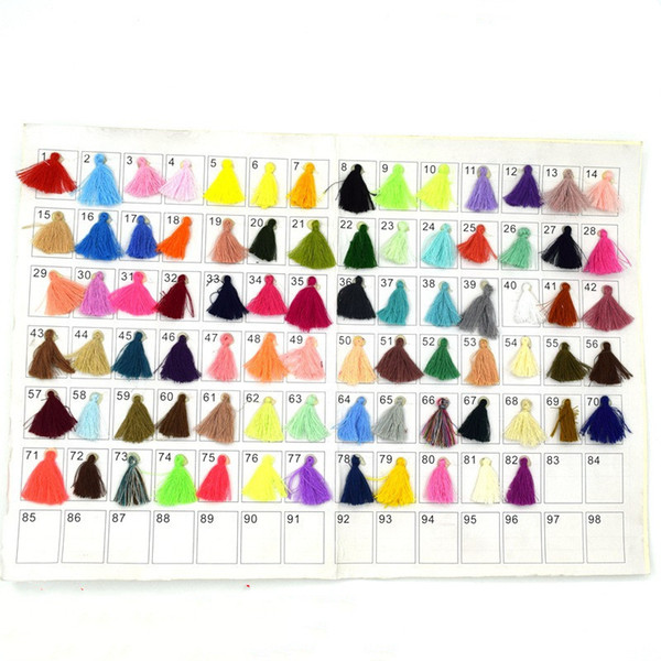 3cm colorful cotton thread small tassel pure hand DIY hanging ear hanging ear clothing accessories universal small Hanging ornament decor