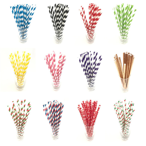 25pcs/1lot Paper Drinking Straws paper napkins Party Paper Straws happy birthday party decoraiton birthday party decorations kids