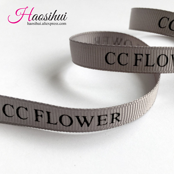 Free design 1/4''(6mm) Grosgrain ribbon customized logo printed, decoration Personalized wedding invitations ribbon 100yard/lot