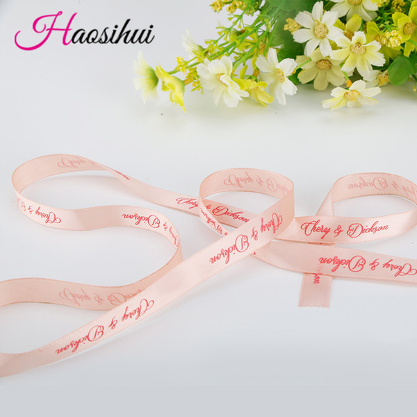 7/8''(23mm) Customized printed stain ribbon/personalized ribbon accessories party decoration for flowers 100yards/lot