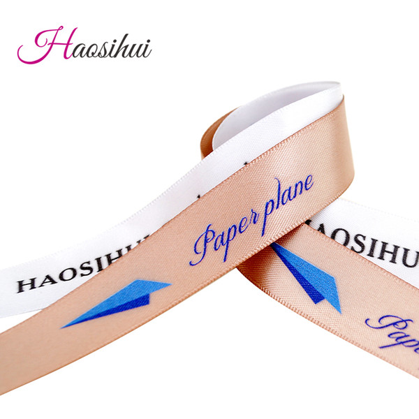 Haosihui 5/8''(16mm) Wide Christmas satin Ribbon Custom for DIY Gift Packing Wedding Decoration 10yards/roll