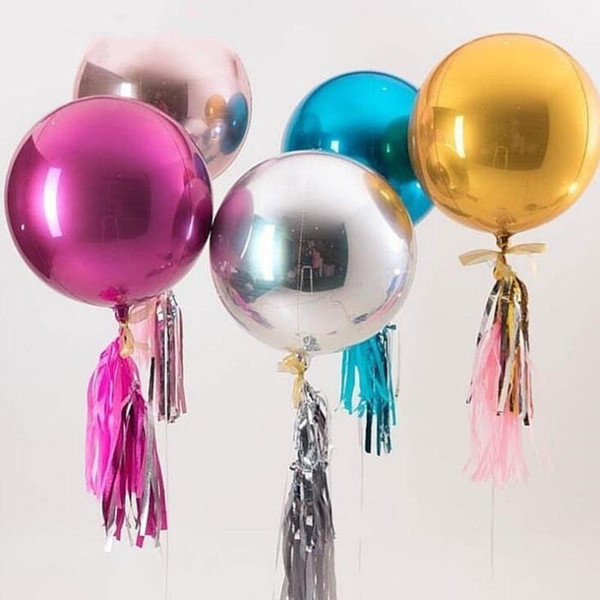 2019 Round Balloons Air Balloons Kids Birthday Balloons with Paper Tassels Wedding Hen Party Decoration Ballons