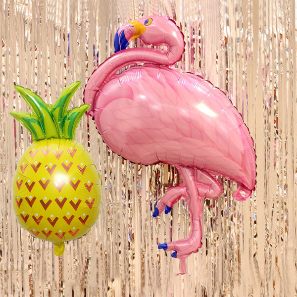 Ins Flamingo pineapple aluminium foil balloon babies birthday party decorative aluminium film balloon home decoration kids party supplies