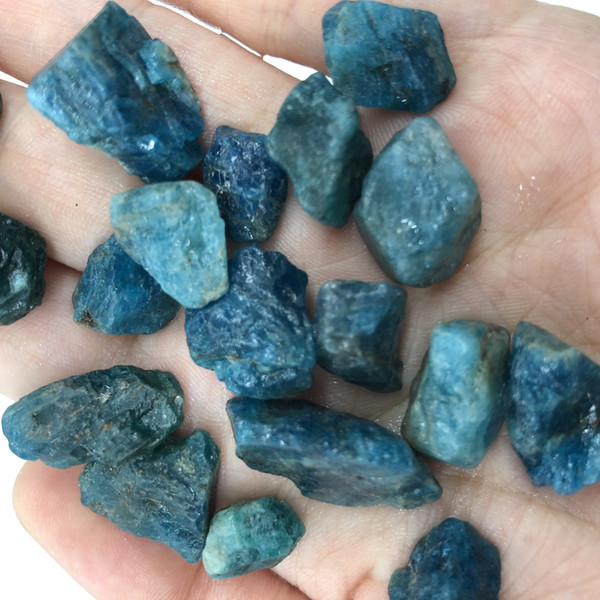 natural stones tumbled 100g Big Size Raw Blue Apatite Rough Stones Minerals and Stones Rough Gemstone