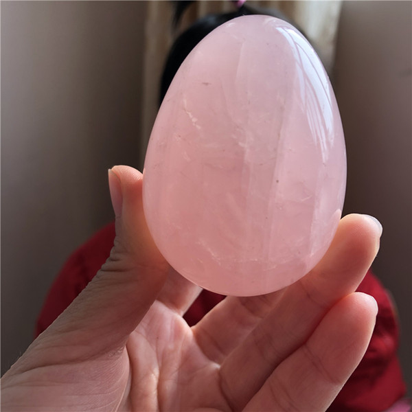 SW natural rose quartz crystal yoni egg pleasure egg natural pink stones and minerals massage huge yoni