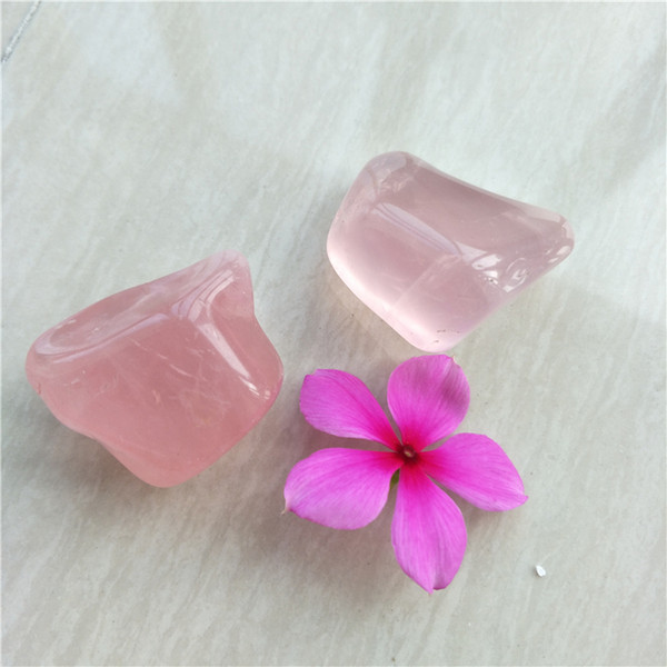 SW natural tumbled rose stone pink quartz crystal Chakra craft for healing fengshui