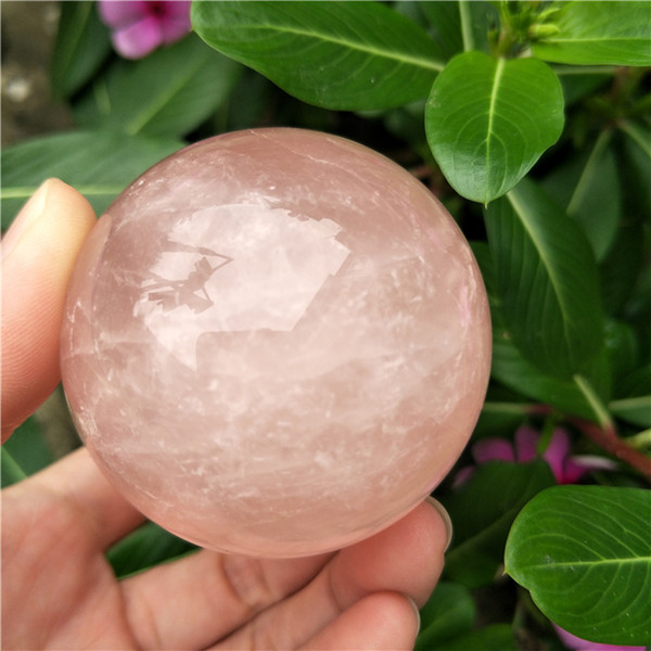 Large Pink Crystal SPHERE NATURAL SPECIMEN ROSE QUARTZ BALL Natural Stone Crystal Sphere Healing Stone Reiki about 5cm